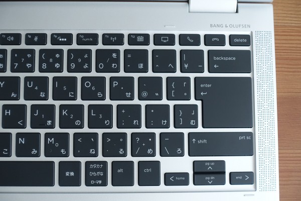 HP EliteBook x360 1040 G6のEnterキーは大きめ