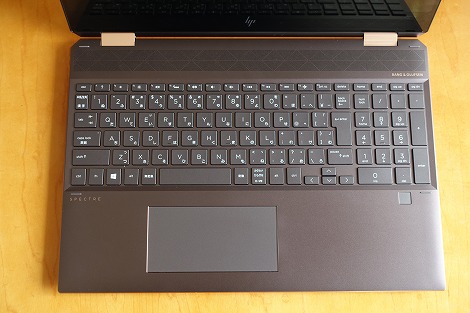 Spectre x360 15のキーボード