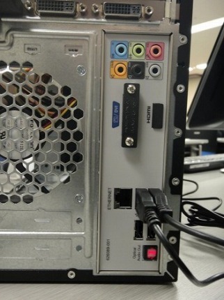 HP Pavilion HPE580jp各種端子