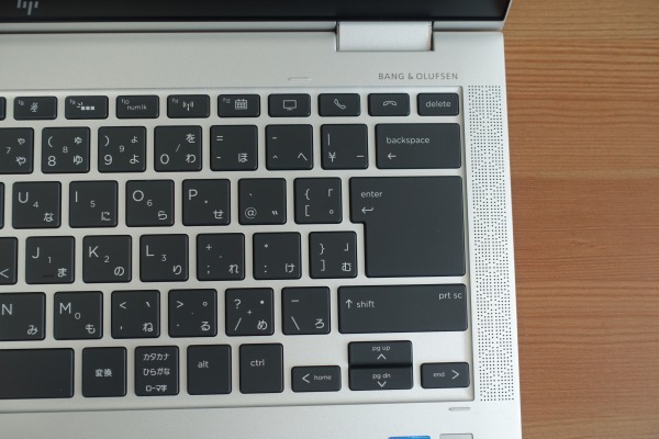 HP EliteBook x360 1040 G5のEnterキーは大きめ