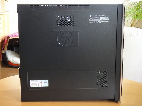 HP Pavilion HPE380jp左側面