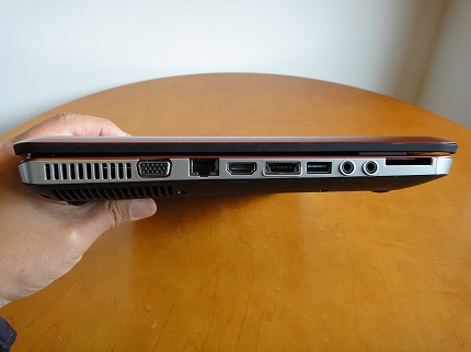 HP Pavilion dv6i左側面部レビュー